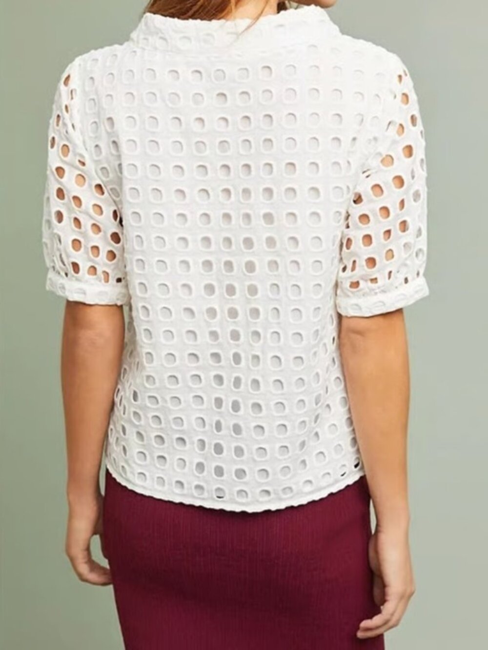 NWT Anthropologie Endora Eyelet Top Size 10 - Picture 4 of 4
